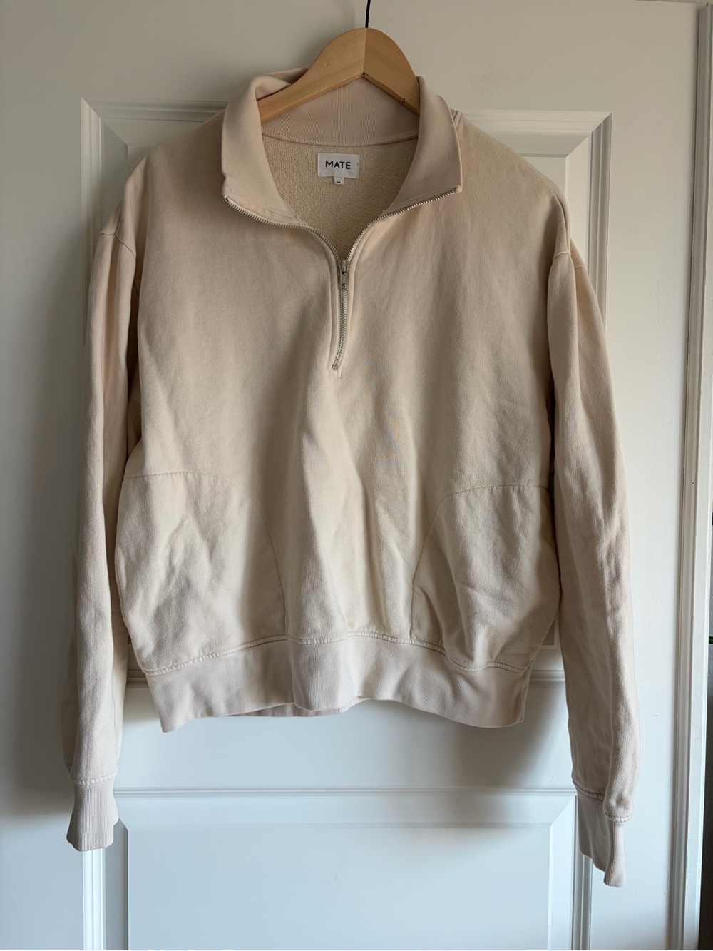 MATE The Label Organic Quarter Zip Sweatshirt - Picture 3 of 6
